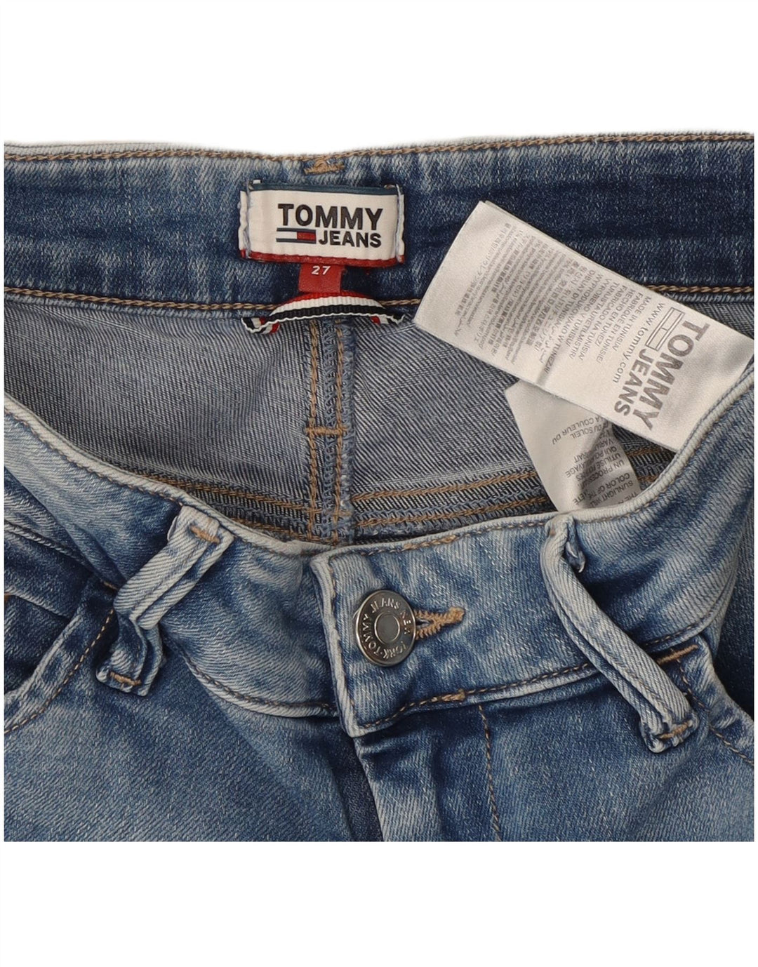 Tommy Hilfiger Womens Denim Shorts W27 Small Blue Cotton