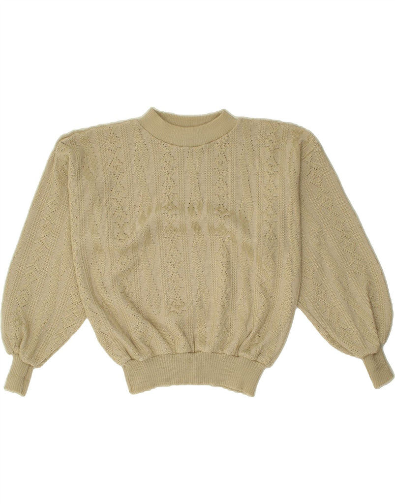 CANDA Womens Turtle Neck Jumper Sweater EU 44 XL Beige Cotton | Vintage Canda | Thrift | Second-Hand Canda | Used Clothing | Messina Hembry 