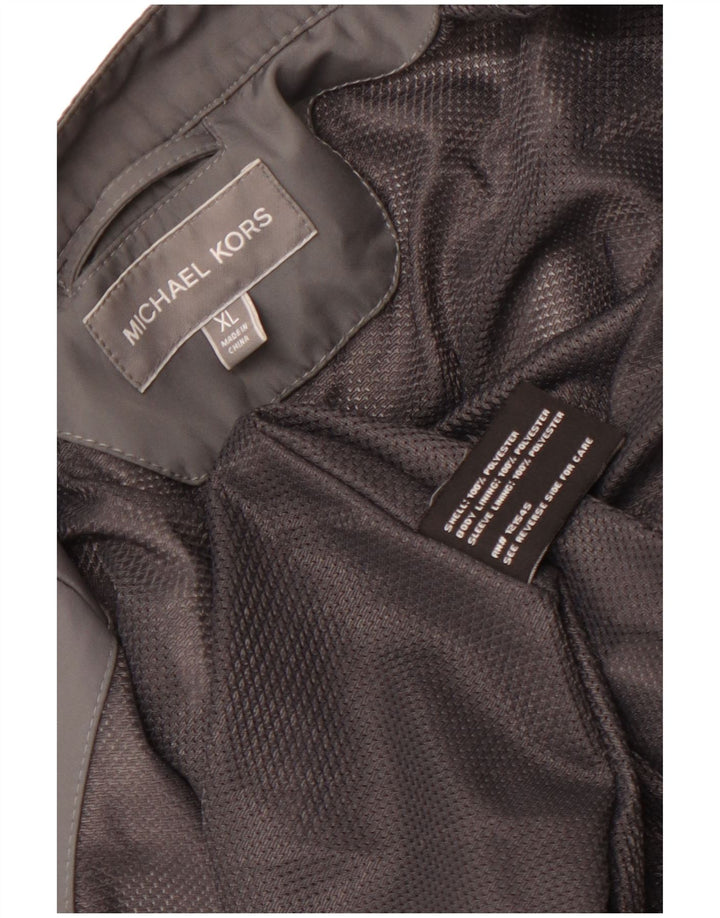 MICHAEL KORS Mens Utility Jacket UK 42 XL Grey Polyester