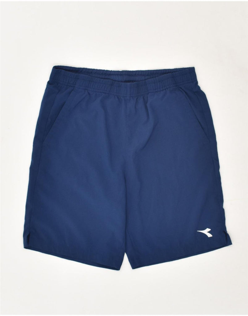 DIADORA Boys Sport Shorts 13-14 Years 2XL Navy Blue Polyester | Vintage Diadora | Thrift | Second-Hand Diadora | Used Clothing | Messina Hembry 