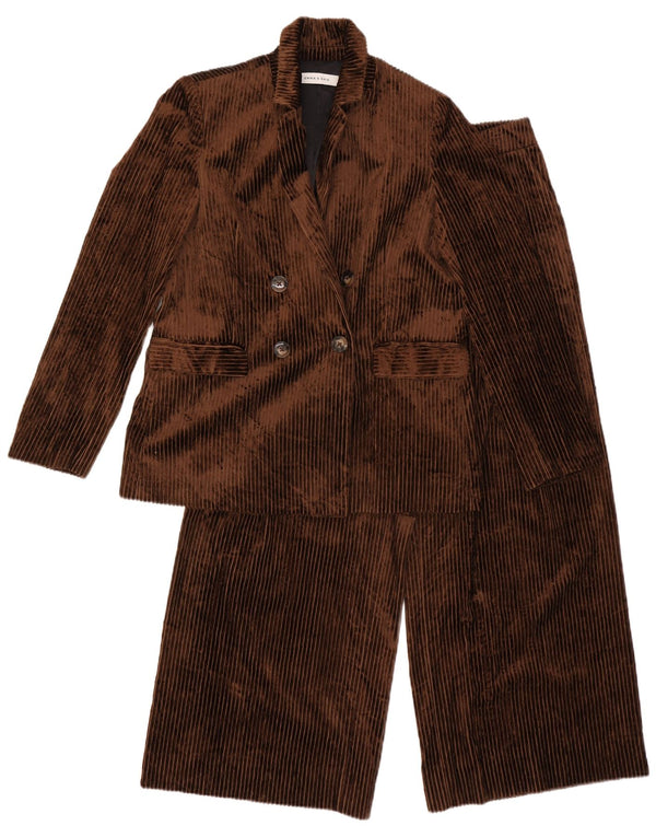 EMMA & GAIA Womens Corduroy 2 Piece Suit IT 44 Medium W28 L28 Brown
