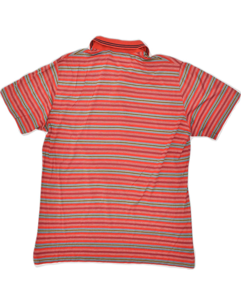 VINTAGE Mens Polo Shirt Small Red Striped Cotton | Vintage Vintage | Thrift | Second-Hand Vintage | Used Clothing | Messina Hembry 