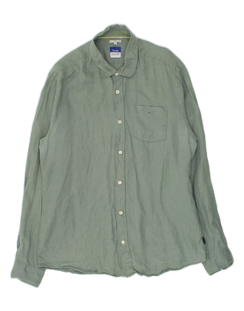 JULES Mens Fitted Shirt Large Green | Vintage Jules | Thrift | Second-Hand Jules | Used Clothing | Messina Hembry 