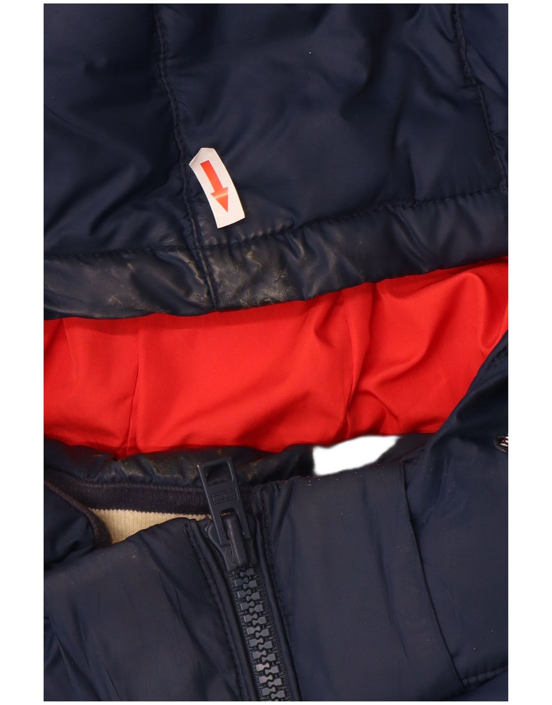 Tommy Hilfiger Mens Hooded Padded Jacket UK 42 XL Navy Blue Polyester