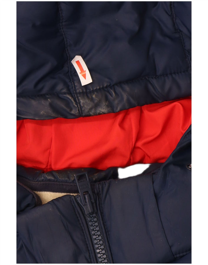 Tommy Hilfiger Mens Hooded Padded Jacket UK 42 XL Navy Blue Polyester