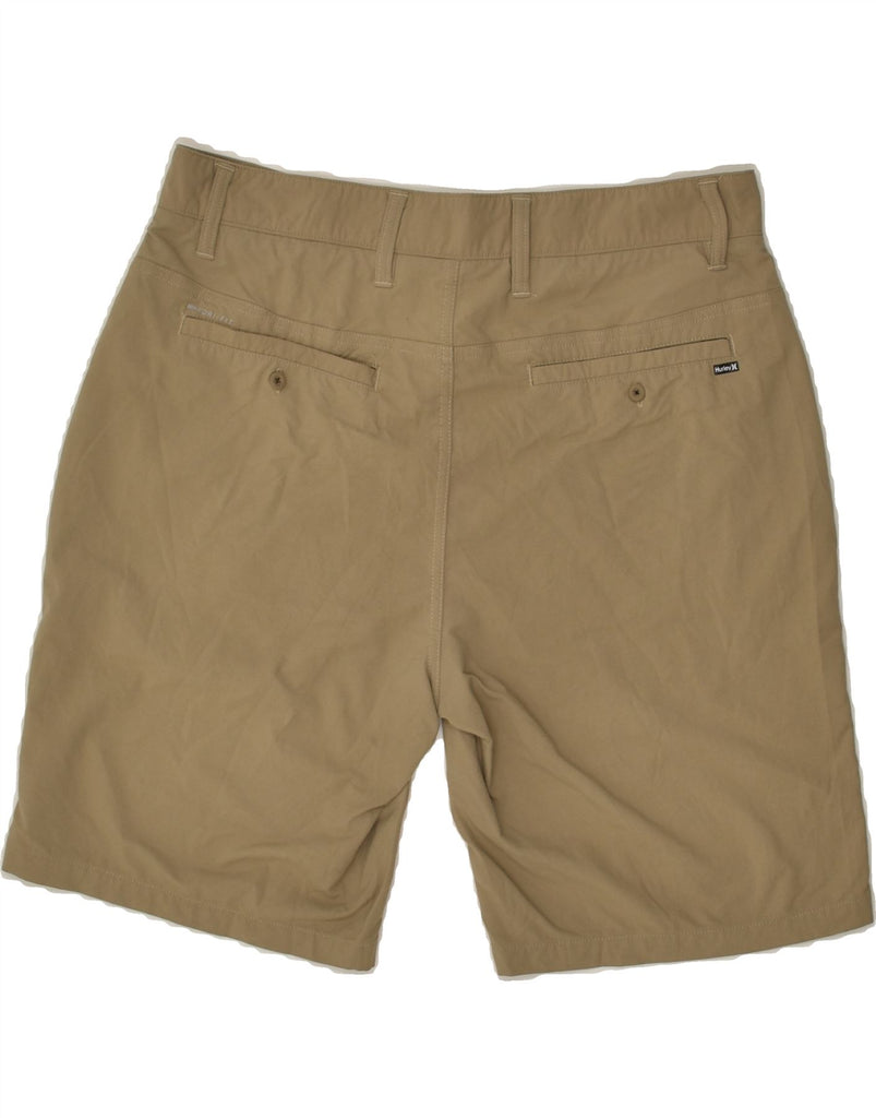 HURLEY Mens Casual Shorts W32 Medium Khaki Nylon | Vintage Hurley | Thrift | Second-Hand Hurley | Used Clothing | Messina Hembry 