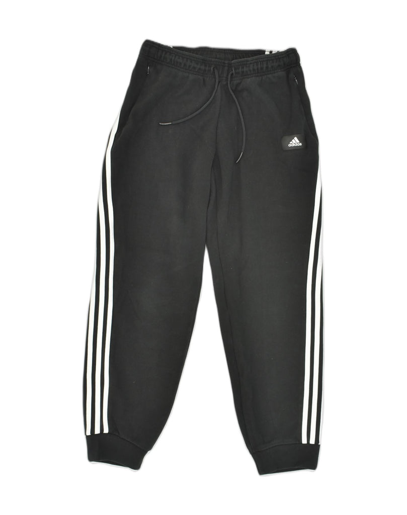 ADIDAS Womens Tracksuit Trousers Joggers UK 8/10 Small Black Cotton | Vintage Adidas | Thrift | Second-Hand Adidas | Used Clothing | Messina Hembry 