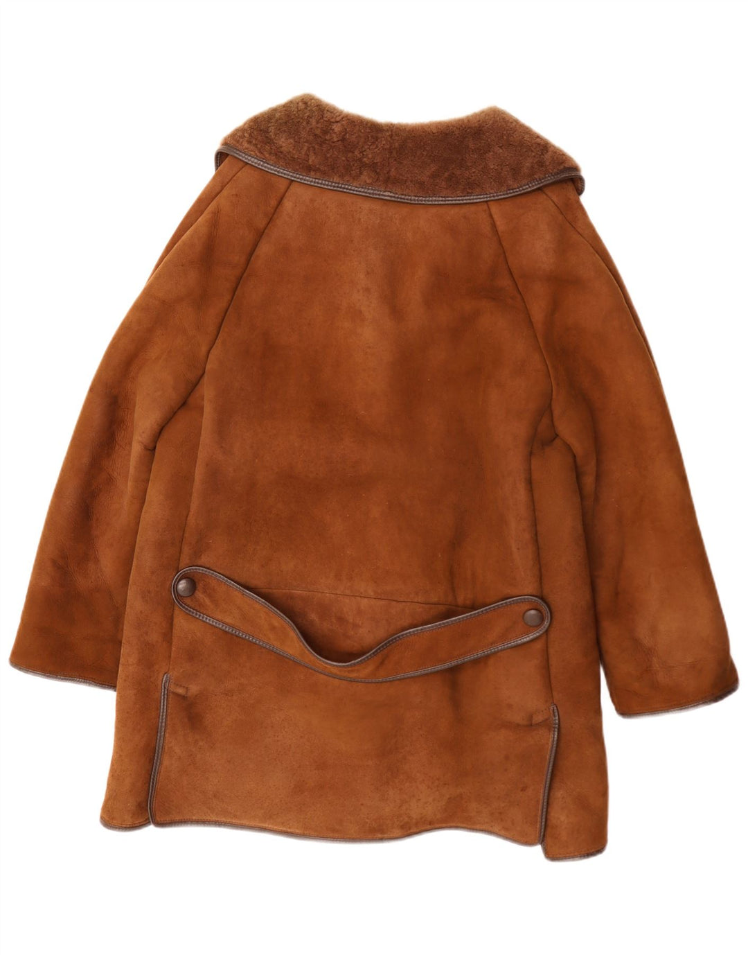 Morlands Womens Oversized Shearling Coat UK 16 Large Brown Sheepskin