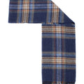 Blarney Mens Rectangle Scarf One Size Blue Plaid Lambswool Classic