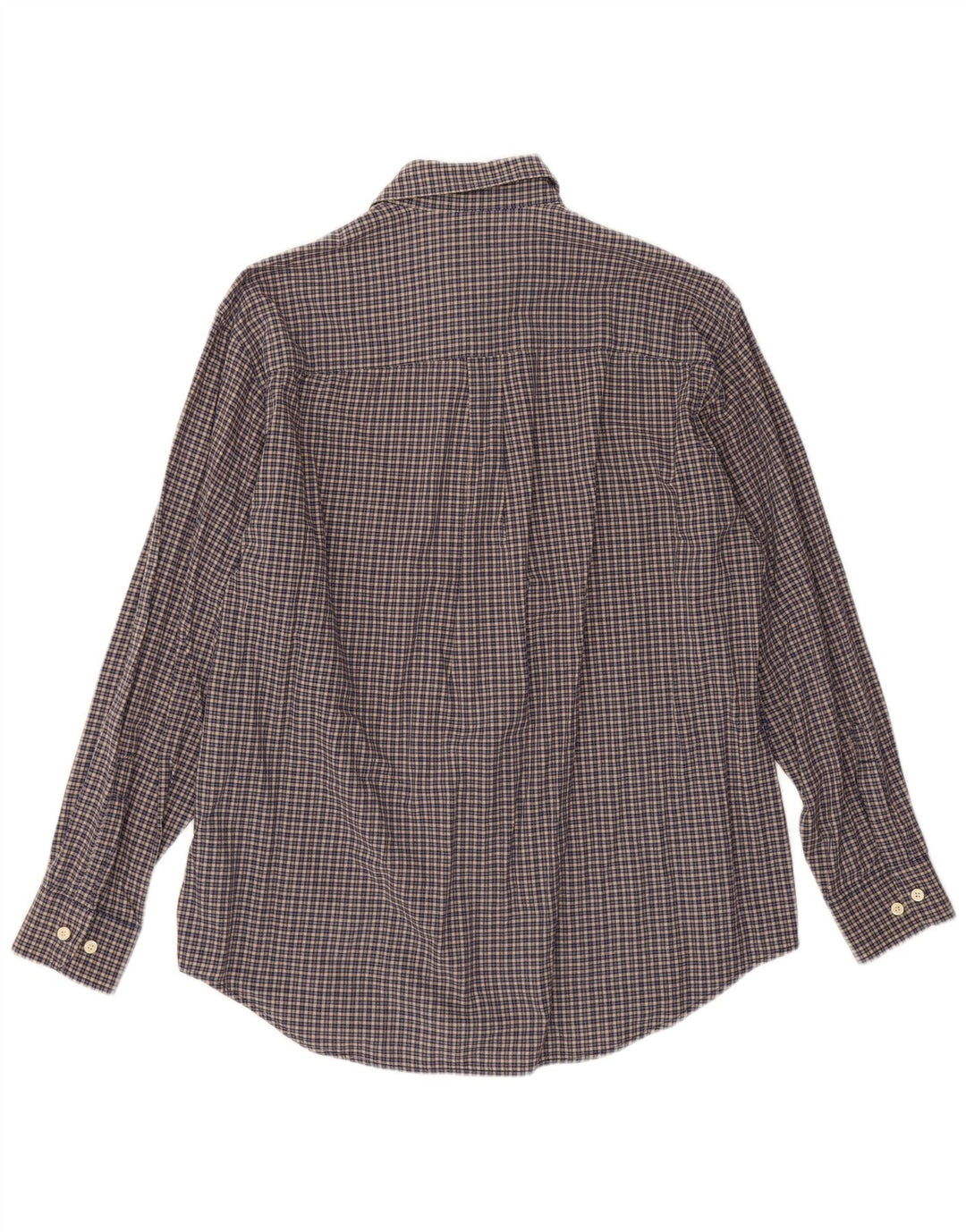 Carrera Mens Flannel Shirt Size 41/42 Large Navy Blue Check