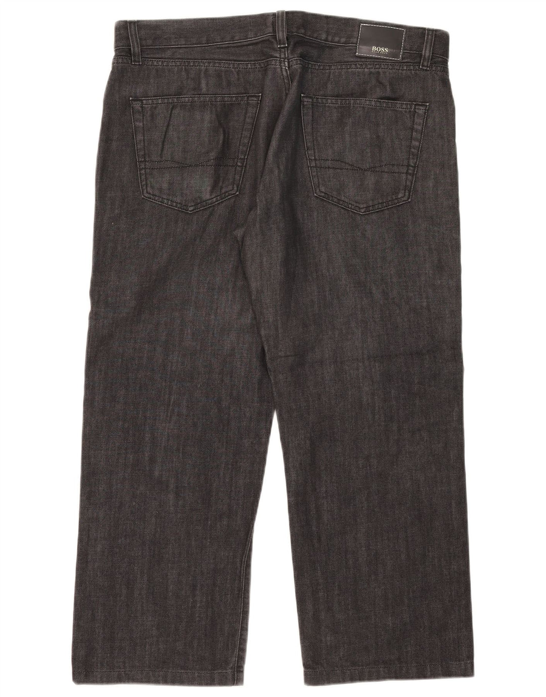 Hugo Boss Mens Straight Jeans W38 L26 Black Cotton