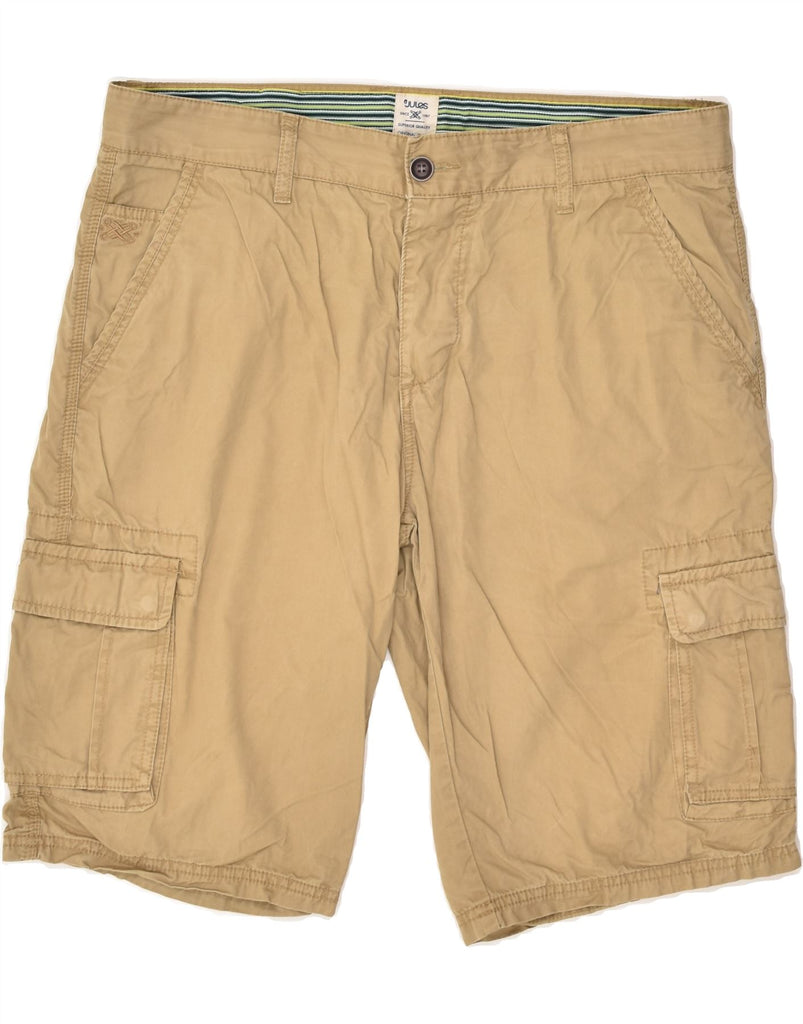 JULES Mens Cargo Shorts W34 Large Brown | Vintage Jules | Thrift | Second-Hand Jules | Used Clothing | Messina Hembry 