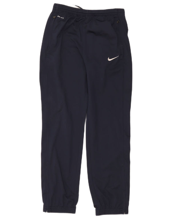 Nike Boys Dri Fit Tracksuit Trousers Joggers 12-13 Years Large Navy Blue