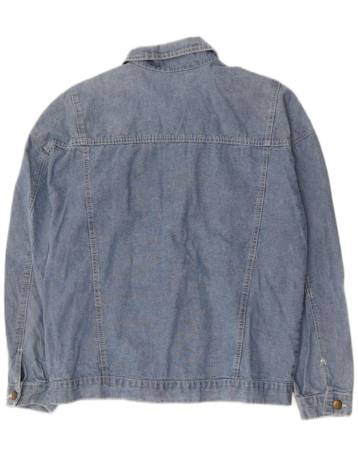 Casucci Womens Denim Jacket IT 42 Medium Blue Cotton