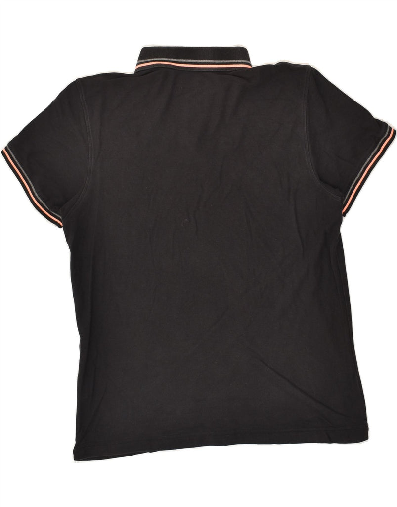 LOTTO Mens Polo Shirt Medium Black Cotton | Vintage Lotto | Thrift | Second-Hand Lotto | Used Clothing | Messina Hembry 