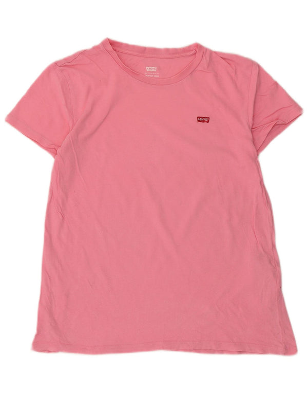 Levi's Womens T-Shirt Top UK 10 Small Pink Cotton