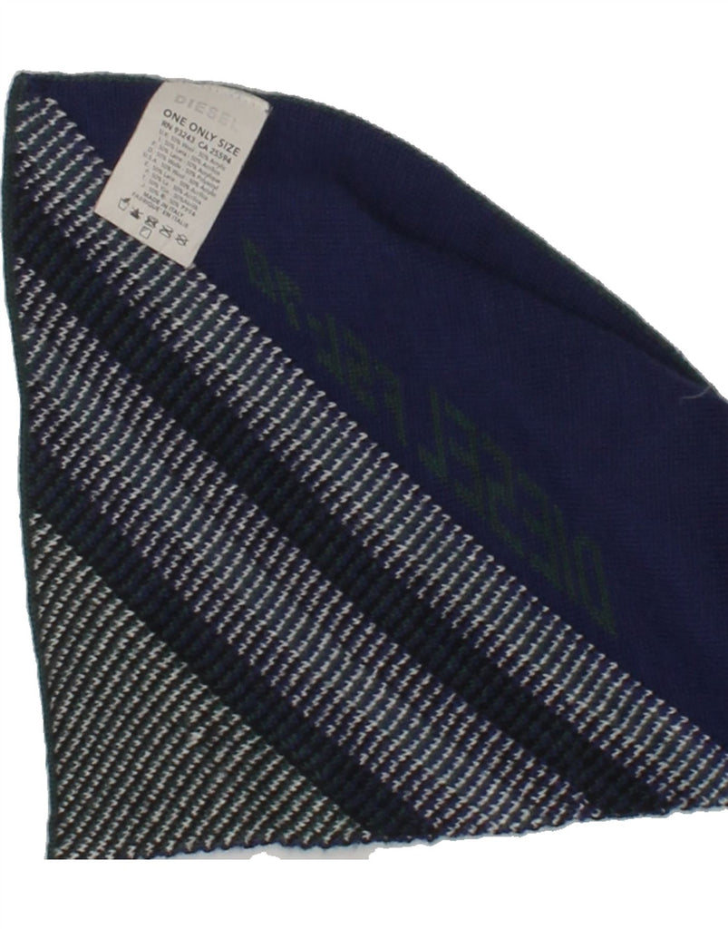 DIESEL Mens Rectangle Scarf One Size Green Wool | Vintage Diesel | Thrift | Second-Hand Diesel | Used Clothing | Messina Hembry 