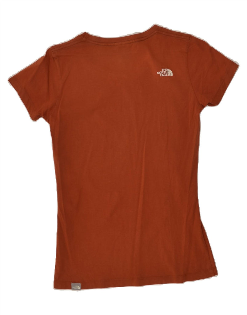 THE NORTH FACE Womens Graphic T-Shirt Top UK 10 Small Brown Cotton | Vintage The North Face | Thrift | Second-Hand The North Face | Used Clothing | Messina Hembry 