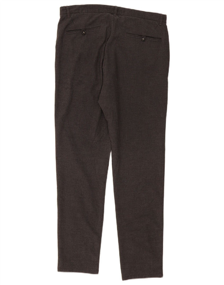 Zara Mens Slim Chino Trousers EU 40 Medium W30 L29 Grey Flecked