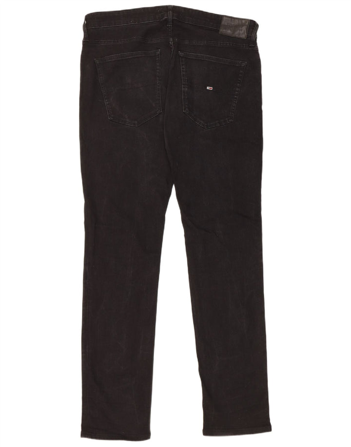 Tommy Hilfiger Mens Slim Jeans W38 L34 Black Cotton