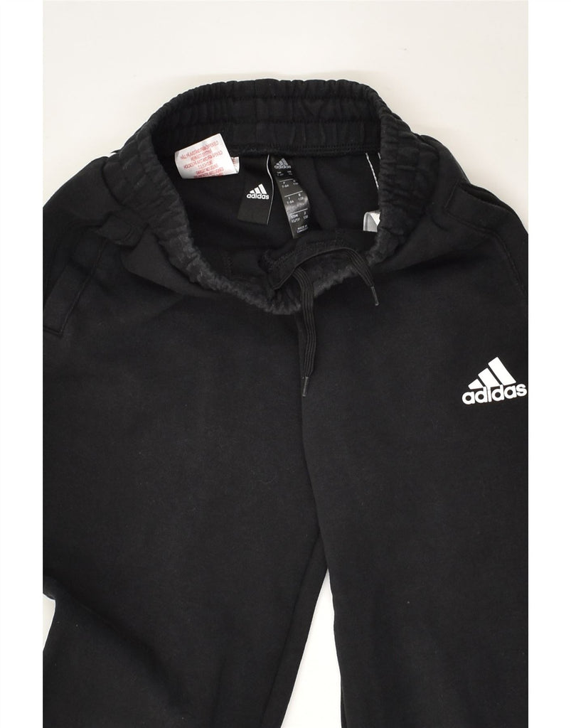 ADIDAS Boys Tracksuit Trousers 7-8 Years Black Cotton | Vintage Adidas | Thrift | Second-Hand Adidas | Used Clothing | Messina Hembry 