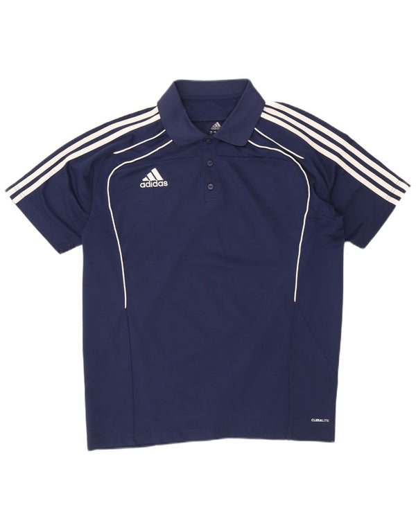 Adidas Mens Climalite Polo Shirt UK 44/46 Large Navy Blue Polyester