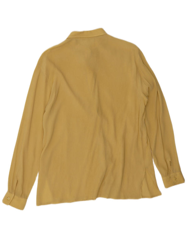 Vintage Womens Shirt Blouse UK 18 XL Yellow