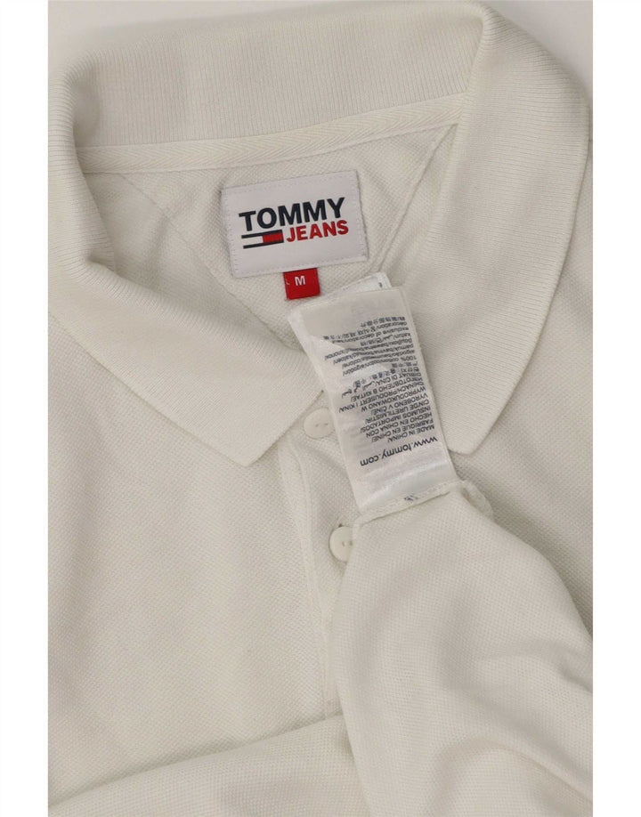 Tommy Hilfiger Mens Polo Shirt Medium White Cotton