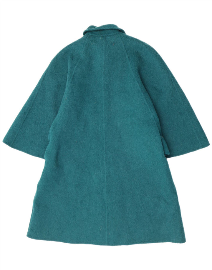 Gallara Womens Oversized Cape Coat IT 42 Medium Green Alpaca Wool