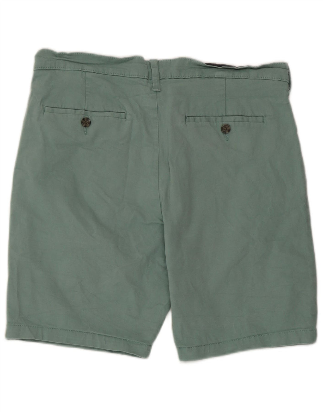 Marks & Spencer Mens Chino Shorts W34 Large Green Cotton