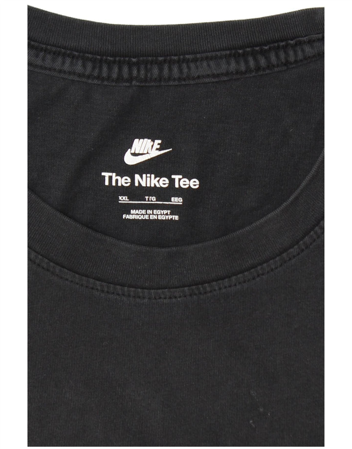 NIKE Mens T-Shirt Top 2XL Black Cotton
