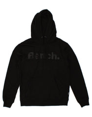 BENCH Mens Graphic Hoodie Jumper Medium Black Cotton