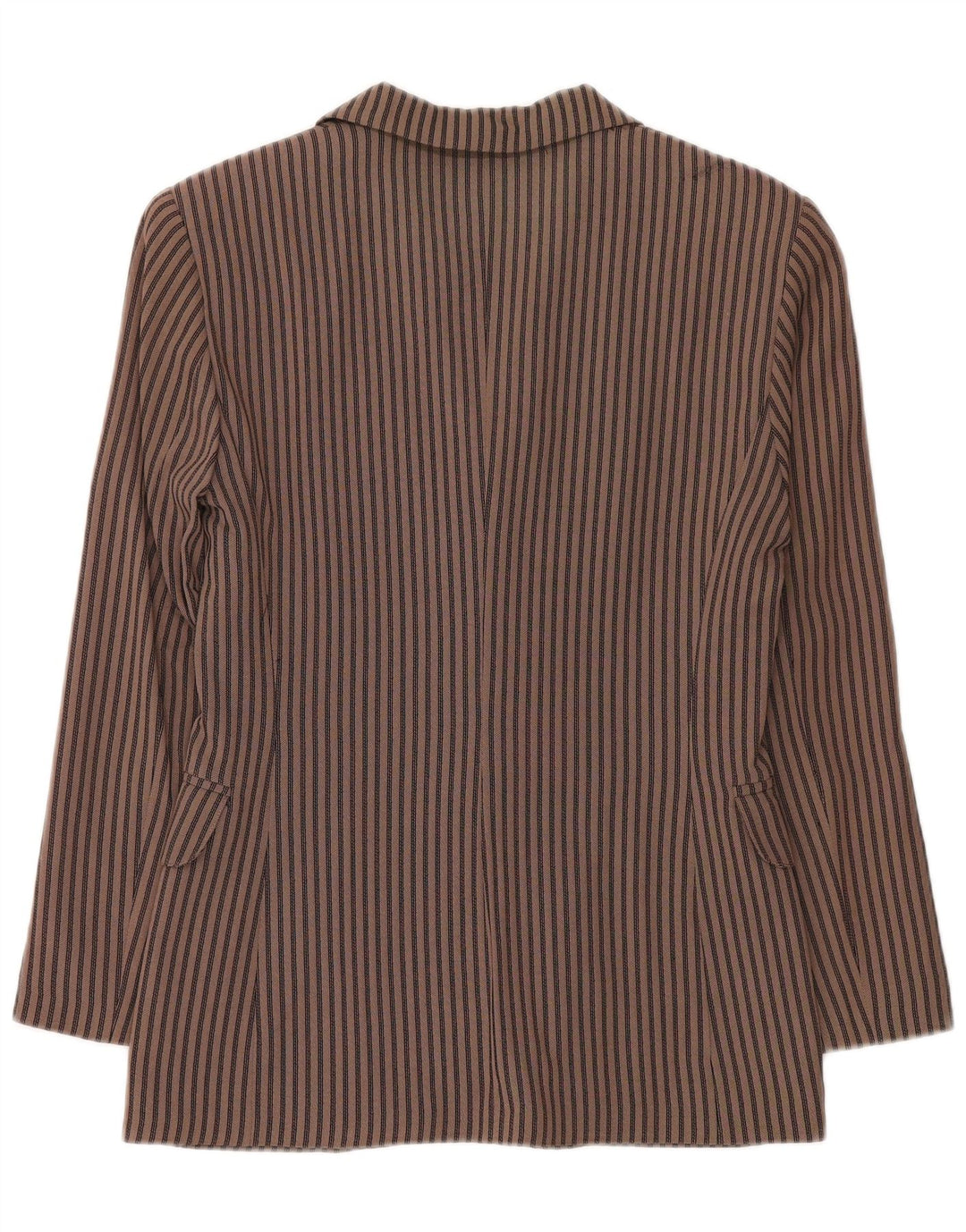 Via Dei Ciclamini Womens 3 Button Blazer Jacket UK 10 Small Brown Striped