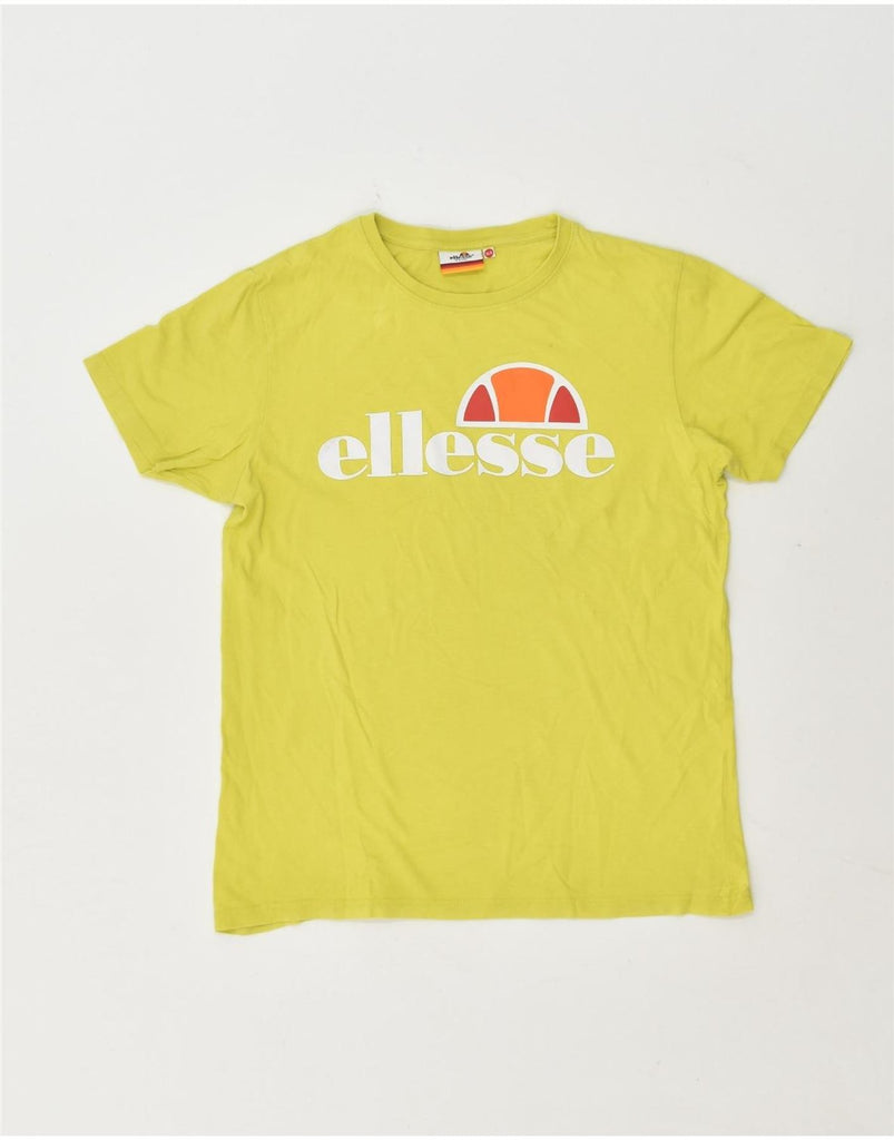 ELLESSE Boys Graphic T-Shirt Top 15-16 Years Green Cotton | Vintage Ellesse | Thrift | Second-Hand Ellesse | Used Clothing | Messina Hembry 