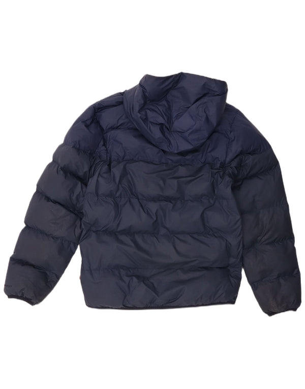 Nike Mens Storm-Fit Hooded Padded Jacket UK 36 Small Navy Blue Polyester