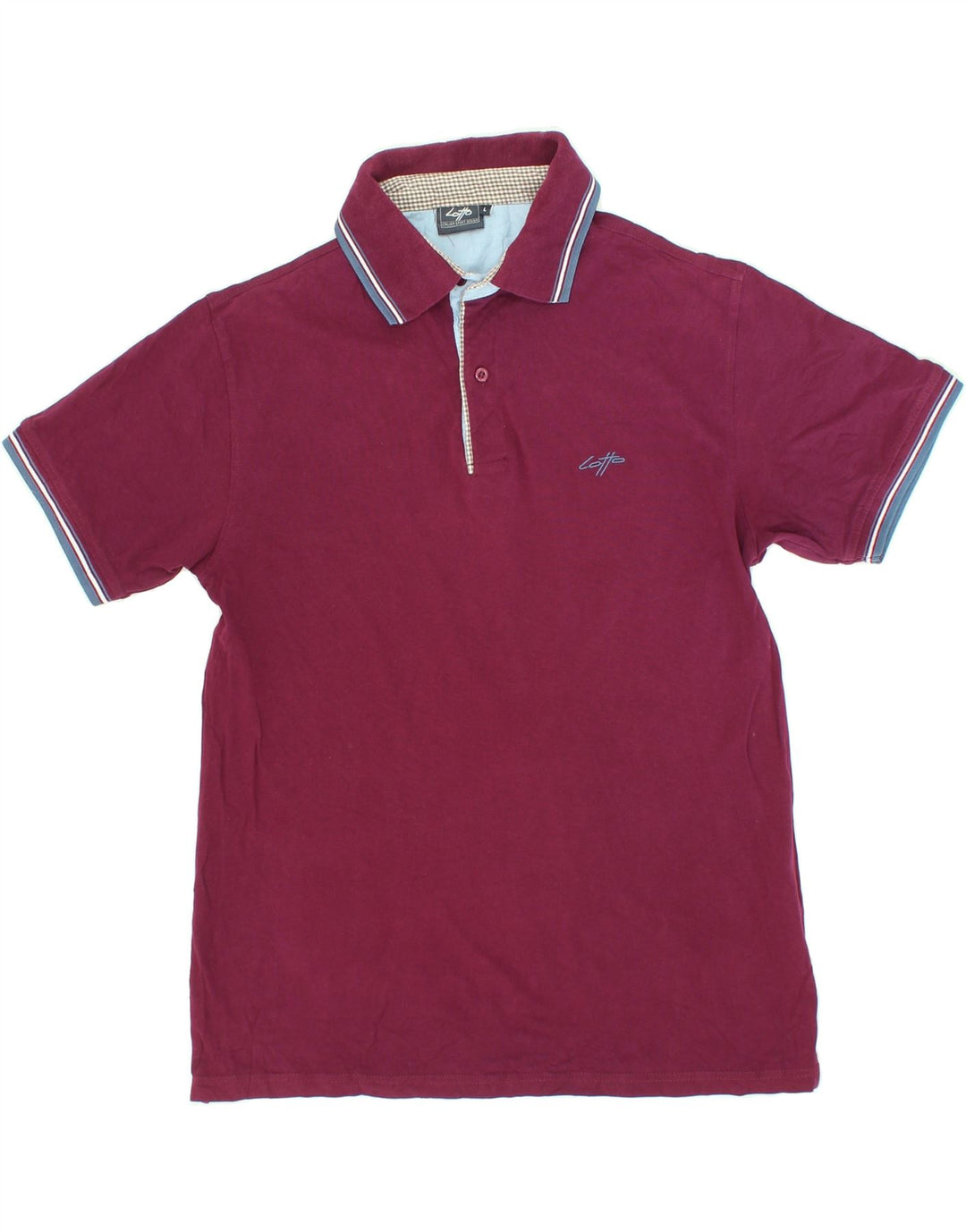 LOTTO Mens Polo Shirt Large Purple Cotton Vintage Lotto and Second-Hand Lotto from Messina Hembry 