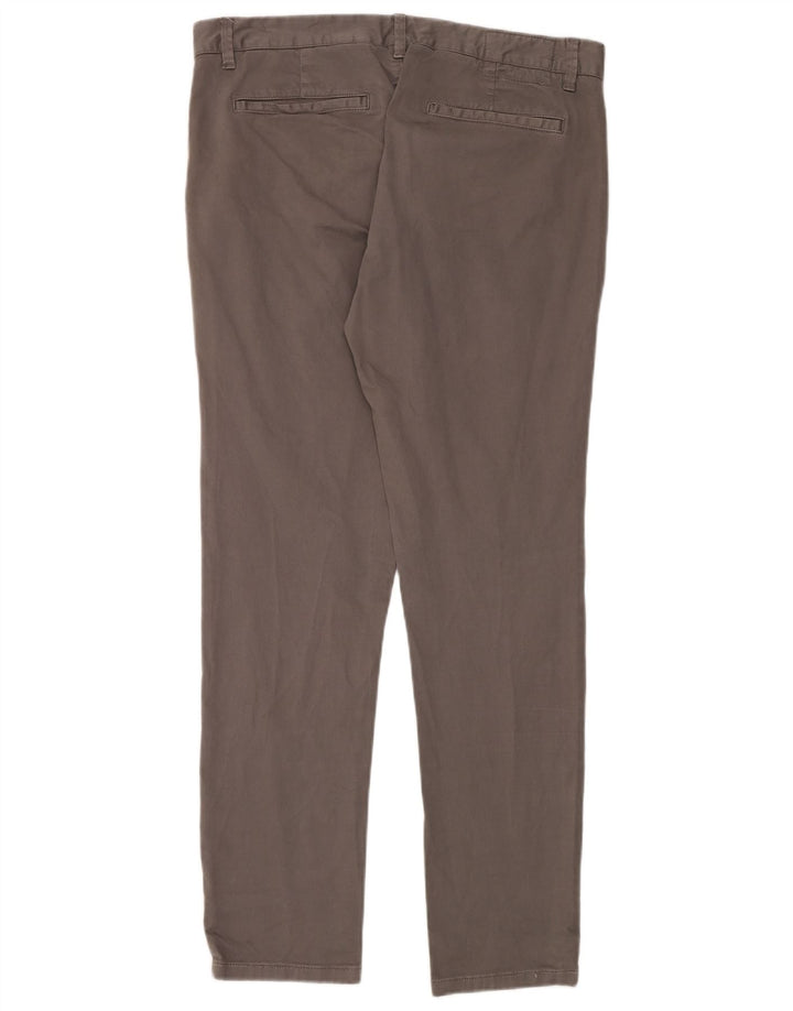 Sun68 Mens Slim Chino Trousers W38 L34 Grey Cotton