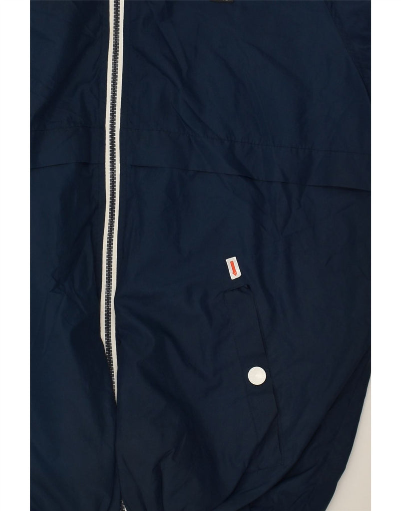 JACK & JONES Mens Hooded Rain Jacket UK 36 Small Navy Blue Polyester | Vintage Jack & Jones | Thrift | Second-Hand Jack & Jones | Used Clothing | Messina Hembry 