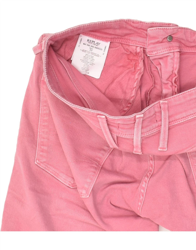 REPLAY Womens Denim Shorts W33 Large Pink Cotton | Vintage Replay | Thrift | Second-Hand Replay | Used Clothing | Messina Hembry 