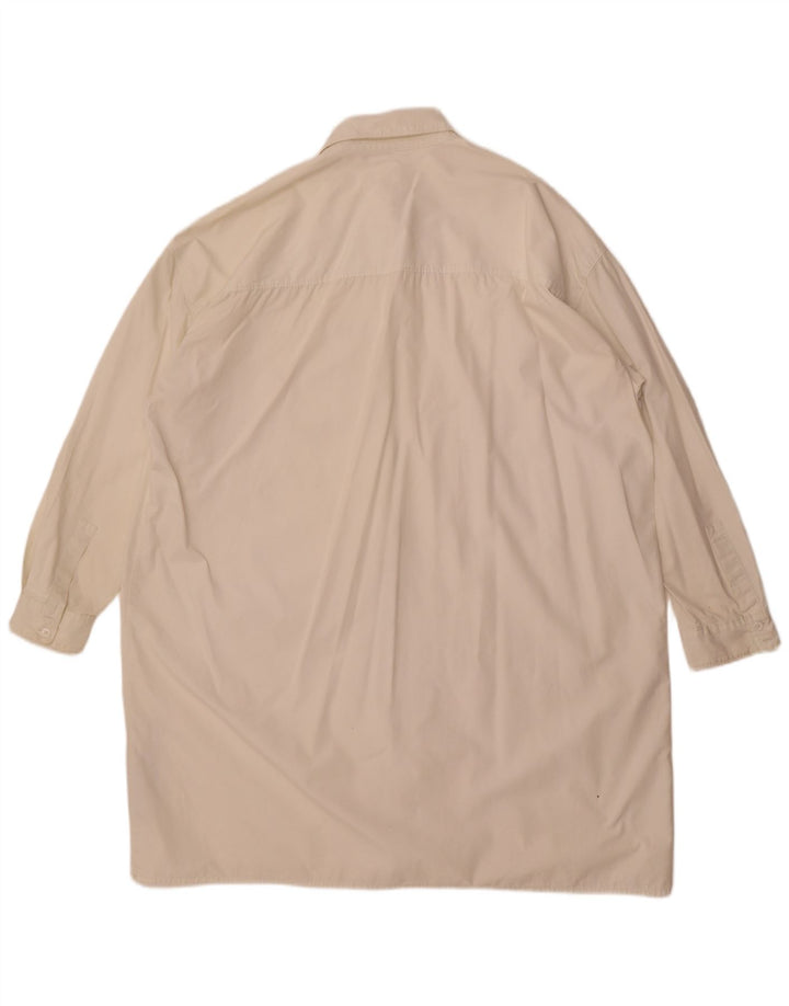 Levi's Womens Long Sleeve Oversized Shirt Dress UK 14 Medium White Cotton