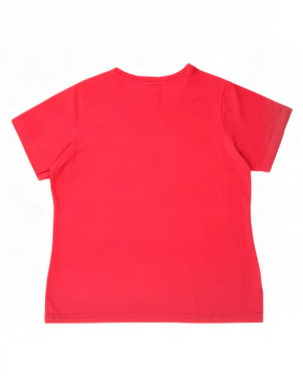 Adidas Womens Graphic T-Shirt Top UK 28/30 3XL Pink