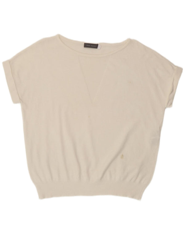 MINT VELVET Womens Loose Fit Blouse Top UK 12 Medium White Polyamide