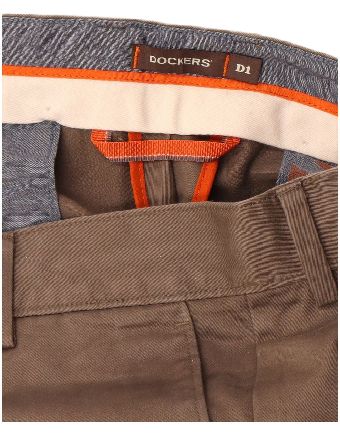 Dockers Mens Straight Chino Trousers W34 L32 Grey Cotton