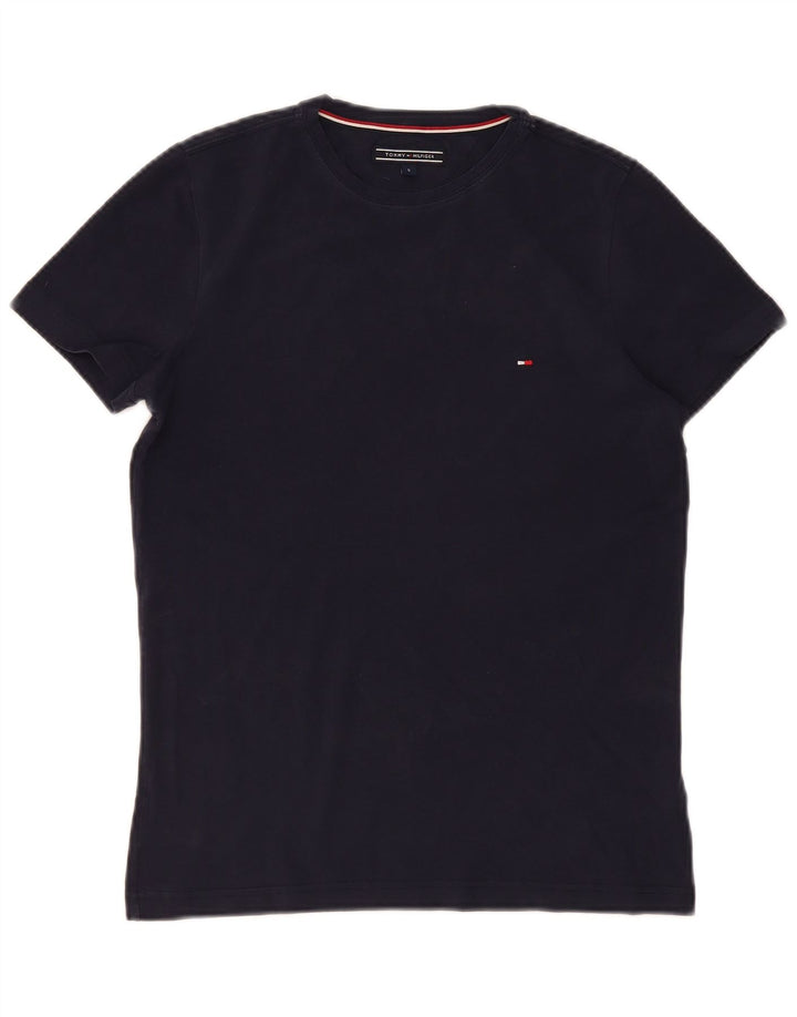 Tommy Hilfiger Mens T-Shirt Top Small Navy Blue Cotton