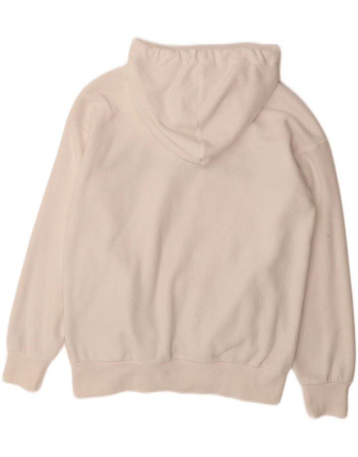 CHAMPION Mens Graphic Hooded Fleece Jumper XS White Polyester Vintage Champion and Second-Hand Champion from Messina Hembry 