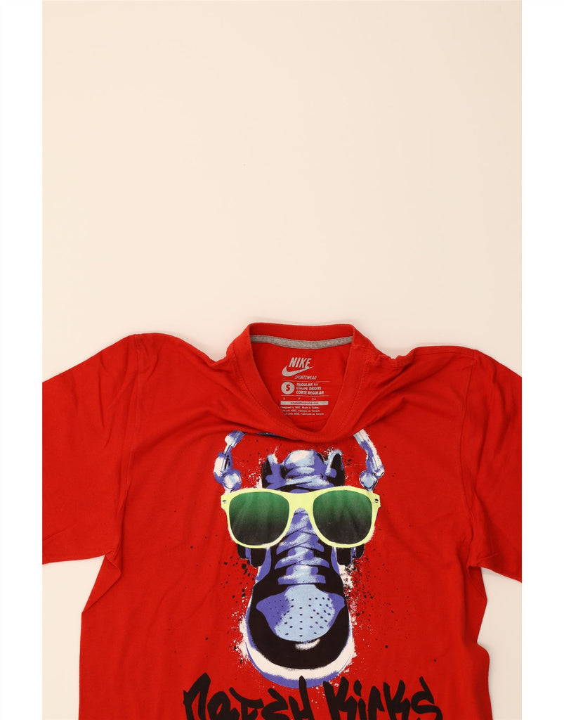 NIKE Mens Regular Fit Graphic T-Shirt Top Small Red Vintage Nike and Second-Hand Nike from Messina Hembry 