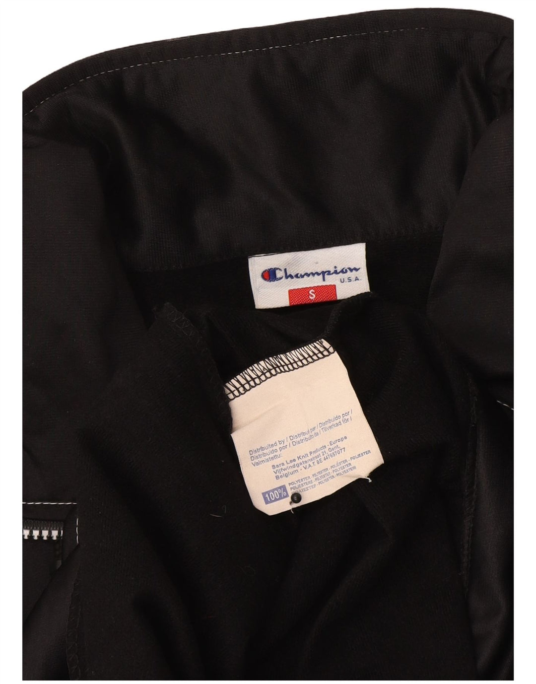 Champion Mens Graphic Tracksuit Top Jacket Small Black Polyester