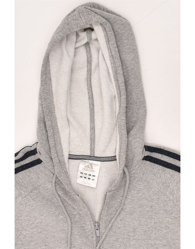 ADIDAS Mens Zip Hoodie Sweater Large Grey Cotton | Vintage Adidas | Thrift | Second-Hand Adidas | Used Clothing | Messina Hembry 