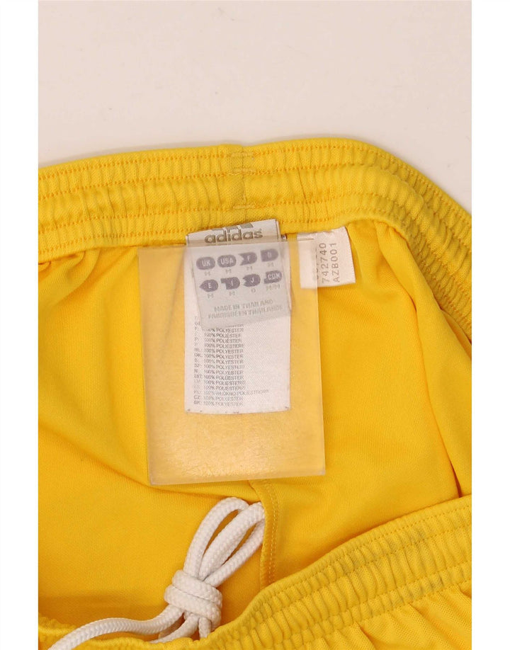 Adidas Mens Climalite Graphic Sport Shorts Medium  Yellow Polyester