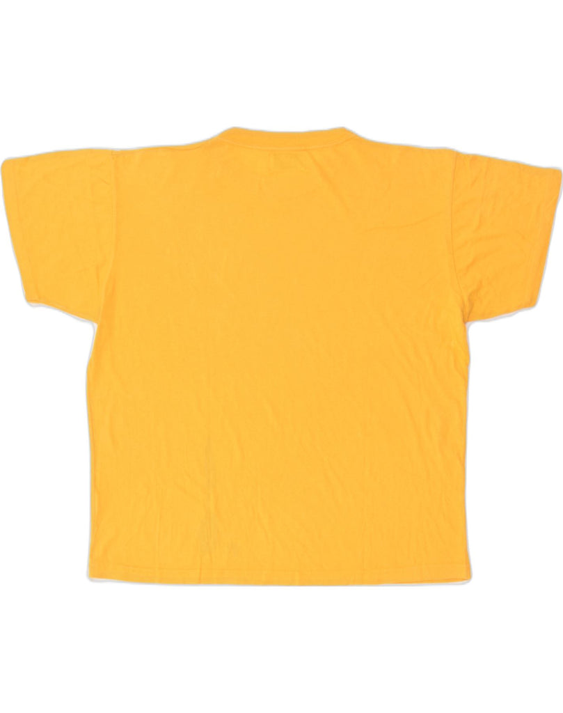 JAMES DILLON Mens T-Shirt Top Large Yellow Cotton | Vintage James Dillon | Thrift | Second-Hand James Dillon | Used Clothing | Messina Hembry 